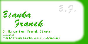 bianka franek business card